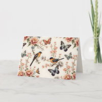 Birthday Chinoiserie Bird and Butterfly Harmonie