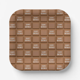 Birthday Chocolate Candy Bar Pappteller