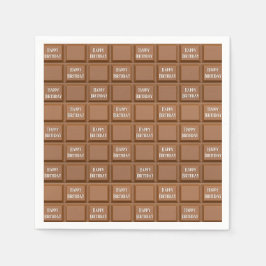 Birthday Chocolate Candy Bar Serviette