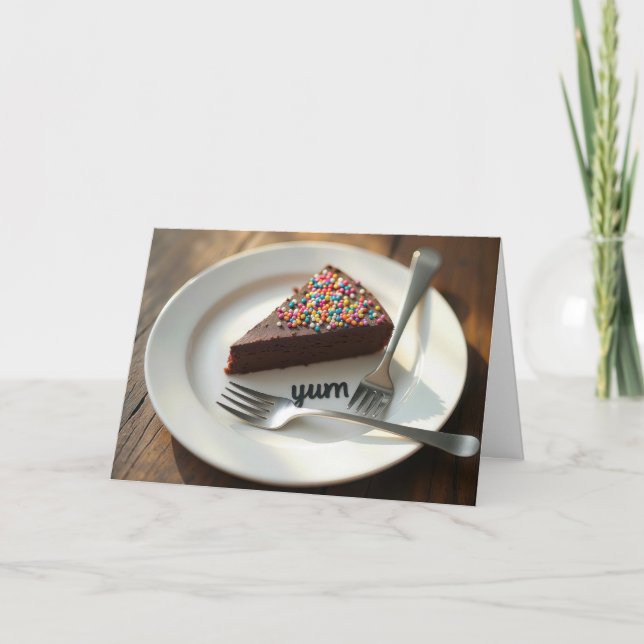 Birthday Chocolate Cheesecake Karte (Vorderseite)