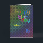 Birthday circles for Nephew aged 18 Karte<br><div class="desc">A design of circles with a font that fits between them. A birthday card with a masculine feel for a nephew.</div>