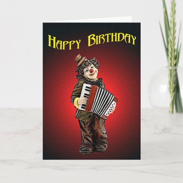 Birthday Clown Karte (Vorderseite)
