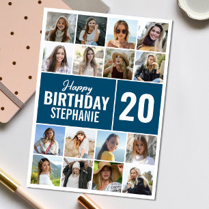 Birthday Collage   Foto Jedes Alter angepasste Gru Karte