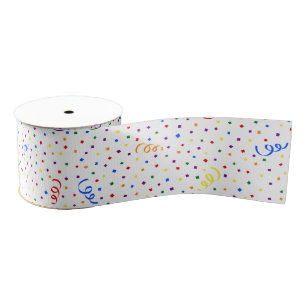 Birthday Confetti Regenbogen Ripsband