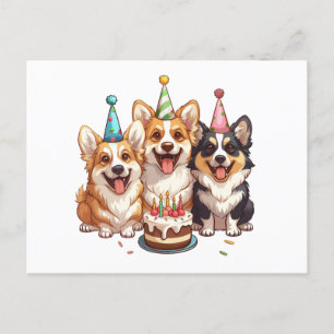 Birthday Corgi Dogs Postkarte