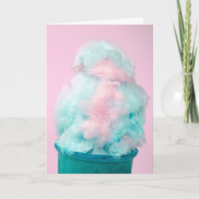 Birthday Cotton Candy Cone Karte (Vorderseite)