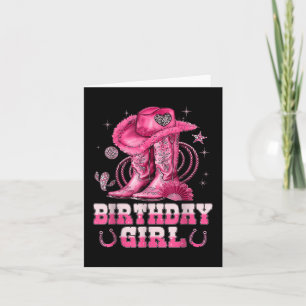 Birthday Cowgirl Western Birthday Girl Party Dekor Karte