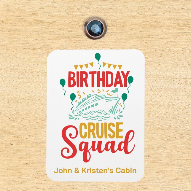 Birthday Cruise Funny Group Personalisiert Squad Magnet (Von Creator hochgeladen)