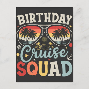 Birthday Cruise Squad Group Familienmatte Postkarte