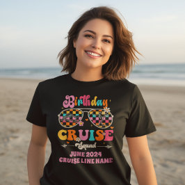 Birthday Cruise Squad Retro Sonnenbrille T-Shirt