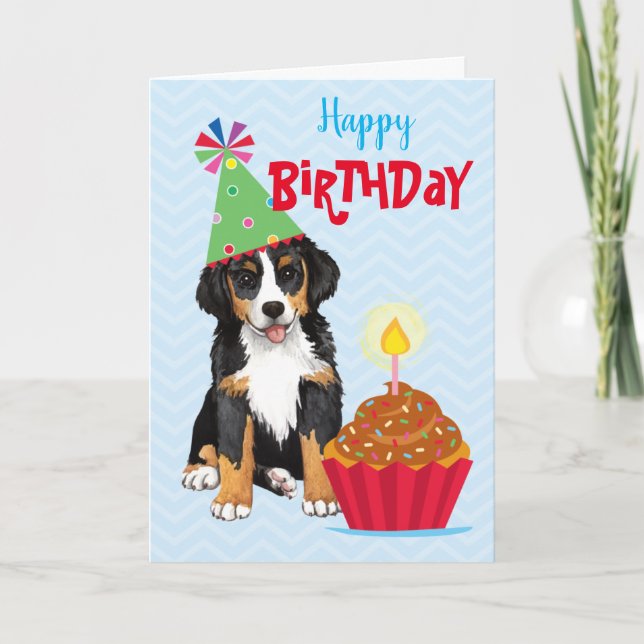 Birthday Cupcake Berner Card Karte (Vorderseite)