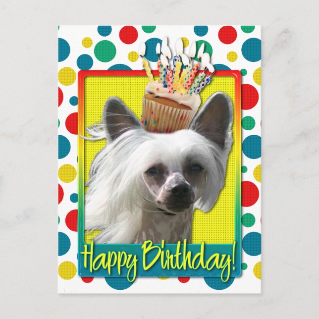 Birthday Cupcake - Chinesisch kreuz - Kahlo Postkarte (Vorderseite)