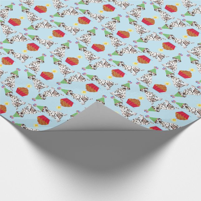 Birthday Cupcake Dalmatiner Wrapping Paper Geschenkpapier (Ecke)