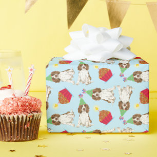 Birthday Cupcake English Springer Spaniel Geschenkpapier