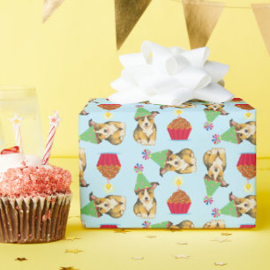 Birthday Cupcake Pembroke Welsh Corgi Geschenkpapier