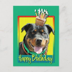 Birthday Cupcake - Rottweiler - SambaParTi Postkarte