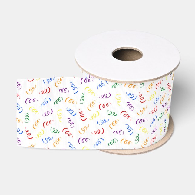 Birthday Curling Bänder Regenbogen Ripsband (Spule)