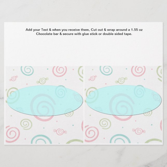 Birthday Custom Candy Bar Wrappers Gastgeschenke Flyer (Vorne)