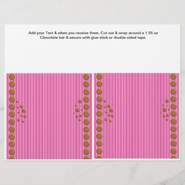 Birthday Custom Candy Bar Wrappers Gastgeschenke Flyer (Vorne)
