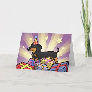 Birthday Dachshund (smooth coat) Karte