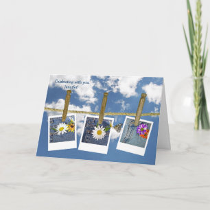 Birthday Daisies in Blue Jeans Karte