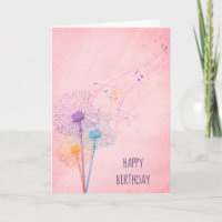 Birthday Dandelings Samen und Musiknoten