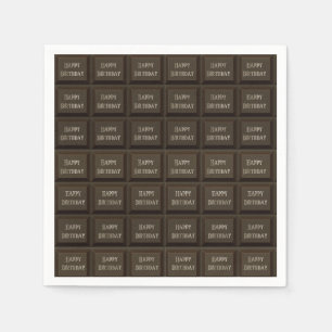 Birthday Dark Chocolate Candy Bar Serviette