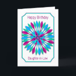 Birthday, Daughter-in-law, Colorful Motif Karte<br><div class="desc">Beautiful and colorful motif design will make an impression with the recipient</div>