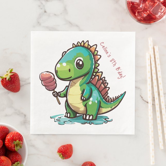 Birthday Dinosaur Serviette (Beispiel)
