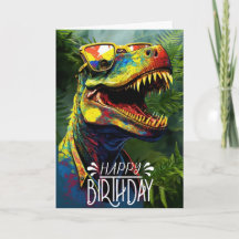 Birthday Dinosaurier Jungle Cool Blue Children Car