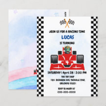 Birthday Dinosaurier Rennfahrer Red Racing Childre