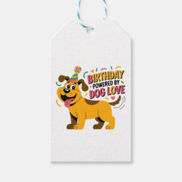 Birthday Dog Love Party Illustration Geschenkanhänger