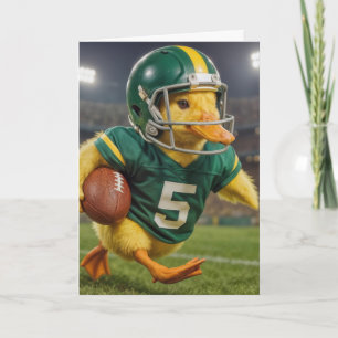 Birthday Duck Football Player #5 Karte