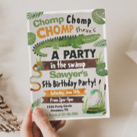 Birthday Einladung in Sumpf | Alligator | Krokodil