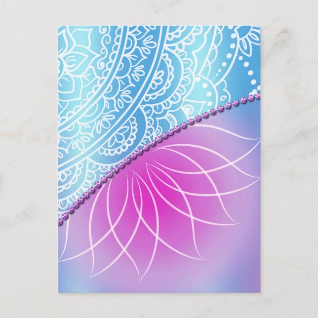 Birthday Einladung von Lace & Pearl Postkarte (Vorderseite)