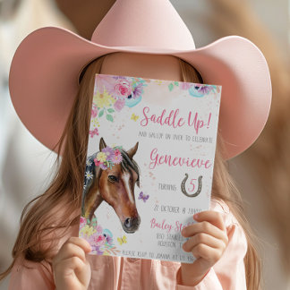 Birthday Einladung von Pferdeflora zu Mädchen