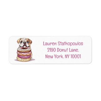 Birthday English Bulldogs Sprinkled Donuts
