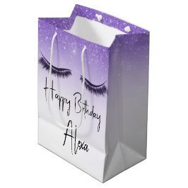 Birthday Eyelashes mit Glitzer Mittlere Geschenktüte