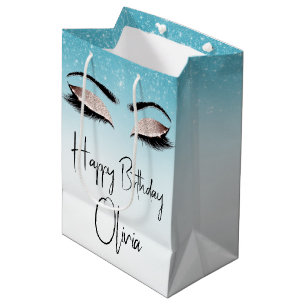 Birthday Eyelashes mit Glitzer Mittlere Geschenktüte