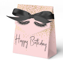 Birthday Eyelashes mit Gold Glitzer