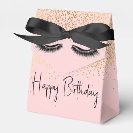 Birthday Eyelashes mit Gold Glitzer Geschenkschachtel