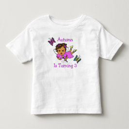 Birthday Fairy and Butterfells Age and Name Kleinkind T-shirt