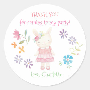 Birthday Favor Stickers Girl Birthday Favor Labels