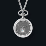 Birthday Fluffy White Cat Silver Necklace Watch Armbanduhr<br><div class="desc">Sie können jetzt meinen Geburtstag bewundern,  als ich von einer bezaubernden weißen,  flauschigen Katze zeichnete,  die einen Geburtstagshut trägt,  ich nenne das zeichnend "Birthday Fluffy White Cat". Diese silberne Halskette-Uhr macht den perfekten Geburtstagsgruss.</div>