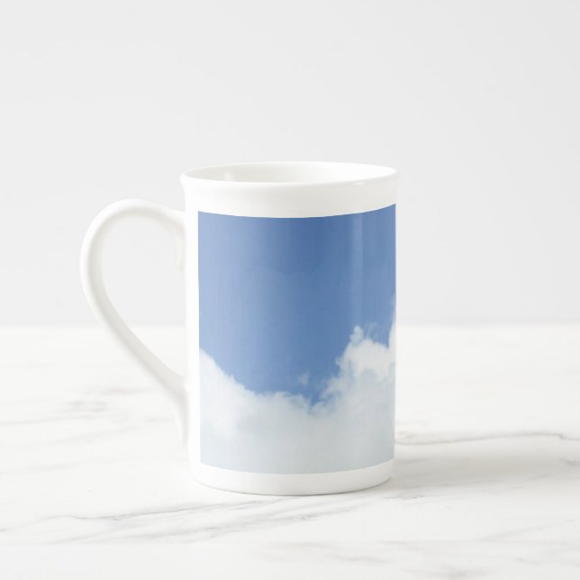 Birthday Fluffy Wolken in Blue Sky Prozellantasse (Links)
