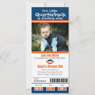 Birthday Football Ticket Einladung