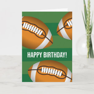 Birthday Football Touchdown mit Field and Balls Karte