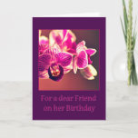 Birthday for a Dear Friend Karte<br><div class="desc">Great card to give to your best friend on birthday.</div>