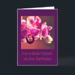 Birthday for a Dear Friend Karte<br><div class="desc">Great card to give to your best friend on birthday.</div>