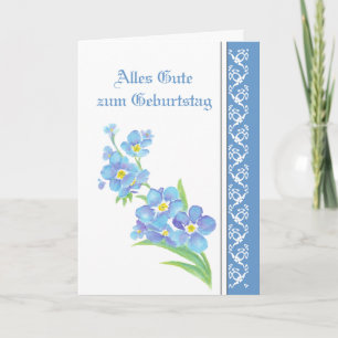 Birthday Forget me nots, Garden Flowers German Karte